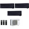 Mitsubishi Electric Climatizzatore Condizionatore Mitsubishi Electric Trial Split Inverter Msz-Ln Kirigamine Style Onice Nero R-32 9000+9000+12000 Con Mxz-3f68vf Wi-Fi New 9+9+12