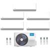 Midea Climatizzatore Condizionatore Penta Split Inverter Midea Breezeless E 9000+9000+9000+9000+12000 Btu A++ Con M5oe-42hfn8-Q Wi-Fi Incluso R-32 Nuovo Modello 9+9+9+9+12