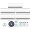 Midea Climatizzatore Condizionatore Penta Split Inverter Midea Breezeless+ R-32 9000+9000+9000+12000+12000 Btu A++ Con M5oe-42hfn8-Q Wi-Fi Incluso New 9+9+9+12+12