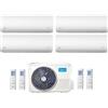 Midea Climatizzatore Condizionatore Quadri Split Inverter Midea Xtreme R-32 9000+12000+12000+12000 Btu 9+12+12+12 Con M4oe-28hfn8-Q Wi-Fi Incluso New