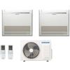 Samsung Climatizzatore Condizionatore Samsung Inverter Dual Console R-32 9000+12000 Con Aj050txj - New Comando Wirless Incluso 9+12