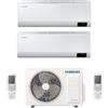 Samsung Climatizzatore Condizionatore Samsung Inverter Dual Split Cebu Wi-Fi 7000+18000 Con Aj050txj R-32 Classe A+++ Wifi - New 7+18