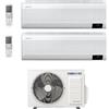 Samsung Climatizzatore Condizionatore Samsung Inverter Dual Split Windfree Avant 9000+9000 Con Aj050txj R-32 Classe A+++ Wifi - New 9+9