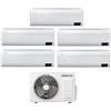 Samsung Climatizzatore Condizionatore Samsung Inverter Penta Split Windfree Elite 9000+9000+9000+12000+12000 Con Aj100txj R-32 Classe A++ Wifi - New 9+9+9+12+12