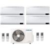 Samsung Climatizzatore Condizionatore Samsung Inverter Quadri Split Cebu Wi-Fi 9000+9000+12000+12000 Con Aj080txj R-32 Classe A++ Wifi - New 9+9+12+12