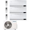 Samsung Climatizzatore Condizionatore Samsung Inverter Trial Split Cebu Wi-Fi 7000+7000+7000 Con Aj068txj R-32 Classe A++ Wifi - New 7+7+7