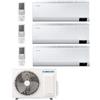 Samsung Climatizzatore Condizionatore Samsung Inverter Trial Split Cebu Wi-Fi 7000+9000+9000 Con Aj052txj R-32 Classe A+++ Wifi - New 7+9+9