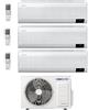 Samsung Climatizzatore Condizionatore Samsung Inverter Trial Split Windfree Avant 12000+12000+12000 Con Aj068txj R-32 Classe A++ Wifi - New 12+12+12