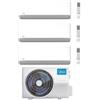 Midea Climatizzatore Condizionatore Trial Split Inverter Midea Breezeless E 9000+9000+9000 Btu A++ Con M3og-21hfn8-Q Wi-Fi Incluso R-32 Nuovo Modello 9+9+9