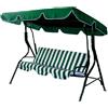 Dondolo In Acciaio 3 Posti Colore Verde Cod. 12742