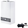 Riello Caldaia a Condensazione Residence 25 Kis LowNox 25 kW Metano/Gpl Completa Di Kit Fumi e Defangatore ADATTATORE SDOPPIATO,