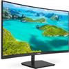 Philips Monitors, Gaming 271E1SCA Monitor, Adaptive Sync 75 Hz, VA LED 27, 1920 x 1080 FHD, 4 ms, HDMI, VGA, Casse Integrate, Flicker Free, Low Blue Light, VESA, Nero, 27 Pollici Curvo FHD