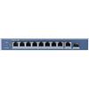 HIKVISION SWITCH 8 PORT GIGABIT UNMANAGED POE SWITCH 1 GIGABIT RJ45 UPLINK PORT
