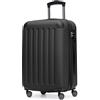 HAUPTSTADTKOFFER - Spree - Bagaglio a mano Valigia Trolley da Cabina rigido TSA ABS 4 ruote, 55 cm, 42 litres, Nero