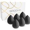 SRODHA Set di spugne per il trucco di bellezza, confezione da 6 pezzi, set di spugne per trucco liquido, per sfumare carnagione del viso, fondotinta, correttore, crema, prodotti in polvere (lacrima