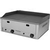 Ristoattrezzature Modello: 285,Piastra Fry top acciaio inox professionale gas piano Liscio/Rigato
