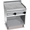 Ristoattrezzature Modello: 465,Piastra Fry top acciaio inox professionale elettrico su mobile piano Rigato S/70