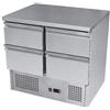 Ristoattrezzature Modello: 6206,Banco frigo saladette a basso consumo energetico 4 cassetti 900x700x943h mm