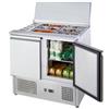 Ristoattrezzature Modello: 6204,Banco frigo saladette a basso consumo energetico 2 ante con coperchio copringredienti 900x700x950h mm