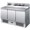 Risto Modello: 6217,Banco frigo saladette a basso consumo energetico 3 ante con portacondimenti 7 x GN1/3 1365x700x1105h mm