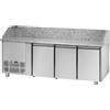Risto Modello: 1024,Tavolo Refrigerato Pizza GN 1/1 con 3 porte, gruppo motore a sinistra e piano in granito