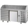 Ristoattrezzature Modello: 1031,Banco Pizzeria 1 porta, 6 cassetti 1610x800x1030h mm