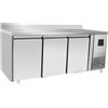 Risto Modello: 6195,Tavolo congelatore refrigerato a basso consumo energetico in acciaio inox con alzatina 3 porte -22-17 °C 1795x700x850 h mm