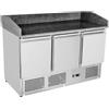 Ristoattrezzature Modello: 6212,Banco pizza a basso consumo energetico per pizzeria ristorante classe A 3 porte 1365x700x1000 h mm
