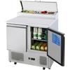 Ristoattrezzature Modello: 6208,Banco frigo saladette a basso consumo energetico 2 ante con portacondimenti 5 x GN1/6 900x700x1105h mm