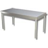 Ristoattrezzature Modello: 3420655,Tavolo in acciaio inox su gambe profondità 700 mm 800x700 mm