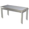 Ristoattrezzature Modello: 3420071,Tavolo in acciaio inox su gambe profondità 700 mm 1400x700 mm