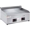 Ristoattrezzature Modello: 6859,Fry Top Griglia a Gas da banco, piastra 2/3 liscia 1/3 rigata 730 x 550 x 400 h mm