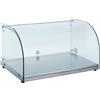 Ristoattrezzature Modello: 6886,Vetrina neutra con basamento in acciaio inox 554x376x305h mm