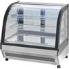 Ristoattrezzature Modello: 6993,Vetrina refrigerata da banco vetro frontale curvo 110 lt -2 +8°C 750x560x680 h mm