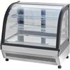 Ristoattrezzature Modello: 6994,Vetrina refrigerata da banco vetro frontale curvo 130 lt -2 +8°C 900x560x680 h mm