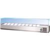 Risto Modello: 36210456010,Vetrina refrigerata per vaschette da 1/3 con vetri piani prodondità 380 mm 2000x380x400h mm 9 vaschette gn 1/3
