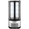 Ristoattrezzature Modello: 7180,Vetrina refrigerata da banco tonda illuminazione led dimensioni 480x480x1030 h mm capacità 100 lt