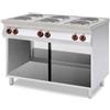 Ristoattrezzature Modello: 5427,Cucina professionale elettrica a 6 piastre con vano aperto