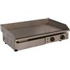 Ristoattrezzature Modello: 8290,Piastra elettrica in acciaio inox professionale fry top piastra liscia 730 mm
