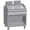 Ristoattrezzature Modello: 2601,Piastra Fry top acciaio inox professionale gas Liscio Acciaio Dolce + Vano 12 Kw