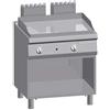 Ristoattrezzature Modello: 2604,Piastra Fry top acciaio inox professionale gas 1/2 Liscio 1/2 Rigato Acciaio Dolce Top