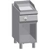 Ristoattrezzature Modello: 2607,Piastra Fry top acciaio inox professionale elettrico su Vano Liscio Acciaio Dolce + Vano