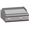 Ristoattrezzature Modello: 2608,Piastra Fry top acciaio inox professionale elettrico Liscio Acciaio Dolce Top 800x700x255h mm