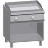 Ristoattrezzature Modello: 2609,Piastra Fry top acciaio inox professionale elettrico su Vano Liscio Acciaio Dolce + Vano 800x700x850h mm