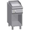 Ristoattrezzature Modello: 2611,Piastra Fry top acciaio inox professionale elettrico su Vano Rigato Acciaio Dolce + Vano