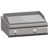 Ristoattrezzature Modello: 2612,Piastra Fry top acciaio inox professionale elettrico 1/2 Liscio 1/2 Rigato Acciaio Dolce Top