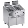 Ristoattrezzature Modello: 2621,Friggitrice a Gas professionale 12+12 lt doppia in acciaio inox 1 modulo