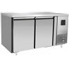Ristoattrezzature Modello: 8524,Tavolo congelatore refrigerato a basso consumo energetico in acciaio inox 2 porte -22-17 °C 1360x600x850 h mm