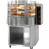 Ristoattrezzature Modello: 7375,Forno a gas per pizza rotante doppia camera con vetri curvi 1280x1090x1650 mm
