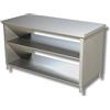 Ristoattrezzature Modello: 38270074,Tavolo in acciaio inox con fianchi e 2 ripiani profondità 700 mm 2000x700 mm